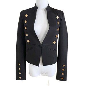 EVER NEW MELBOURNE BLACK MILITARY CROPPED BLAZER - 2